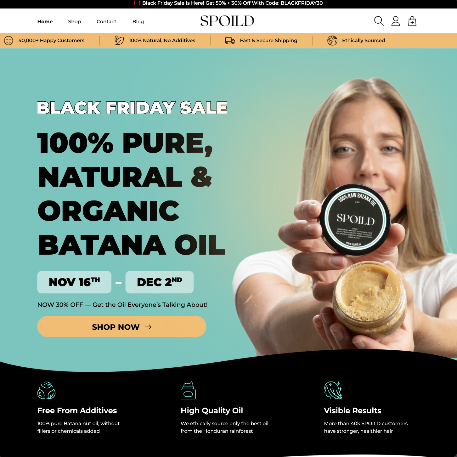 Black Friday homepage banner