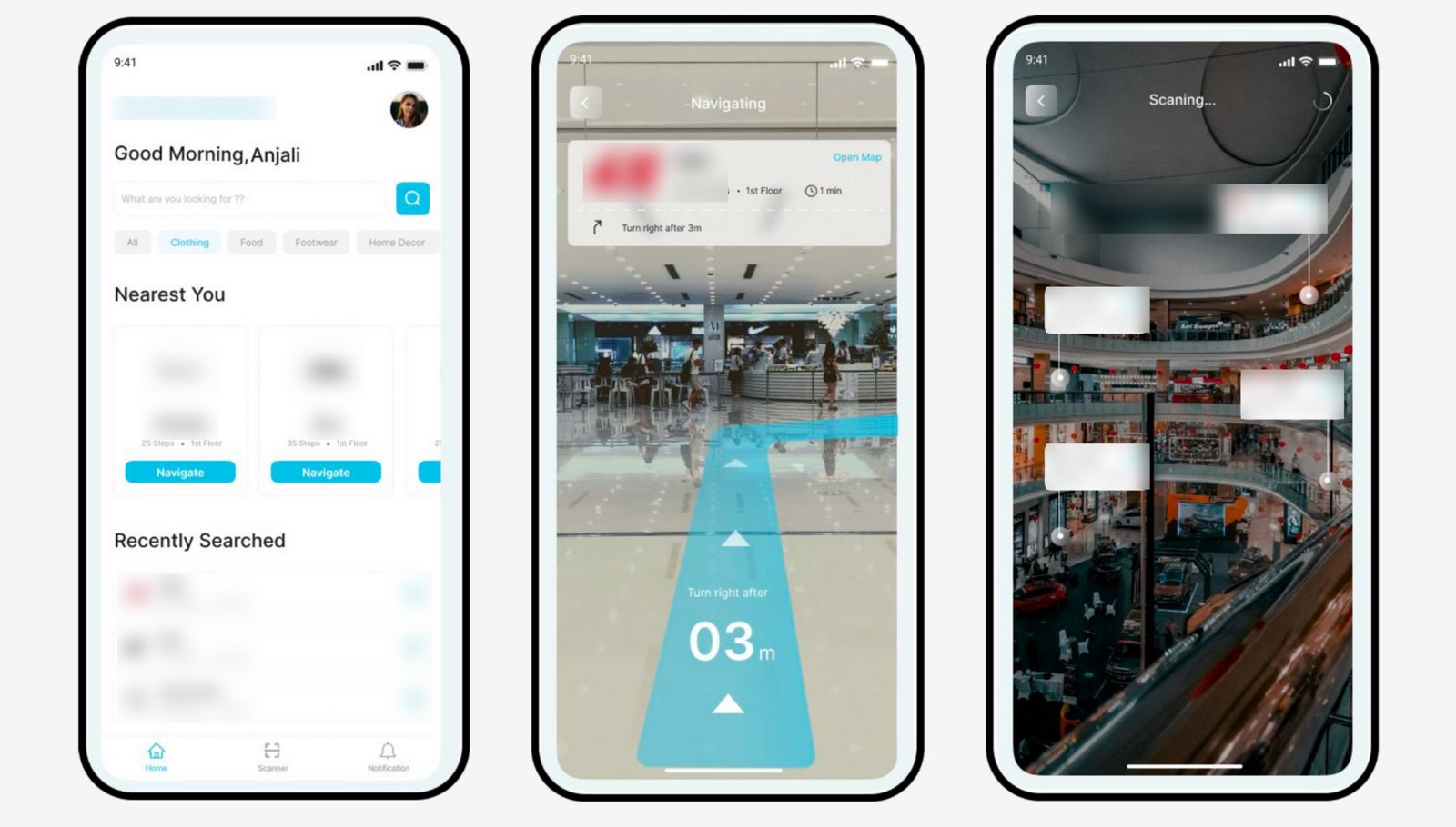 Mall Wayfinding Application interface preview