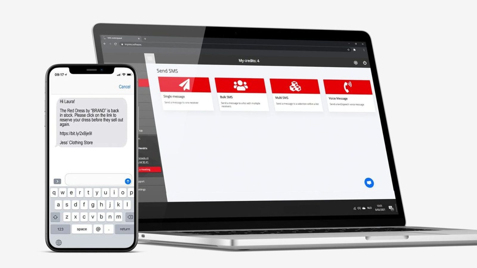 Bulk SMS Web Portal interface preview
